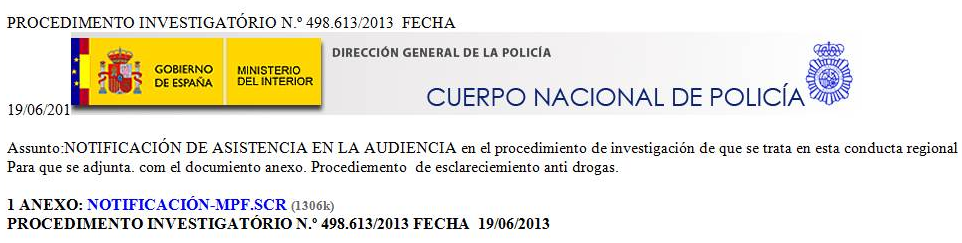 Falsa notificación de la Policía circula a través del correo electrónico